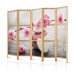 Room Divider Zen Flowers II - heart-shaped colorful stones and pink plants 96073 additionalThumb 5