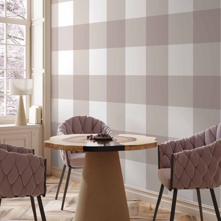 Wallpaper Check Pattern: Brown 96973 additionalImage 5