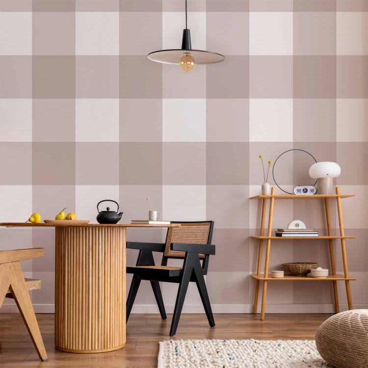 Wallpaper Check Pattern: Brown 96973 additionalImage 8