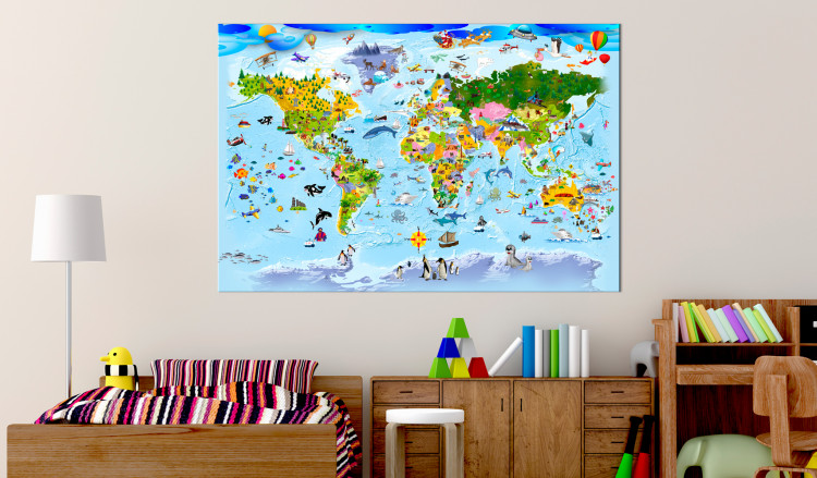 Cork Pinboard Children's Map: Colourful Travels [Cork Map] 97573 additionalImage 2