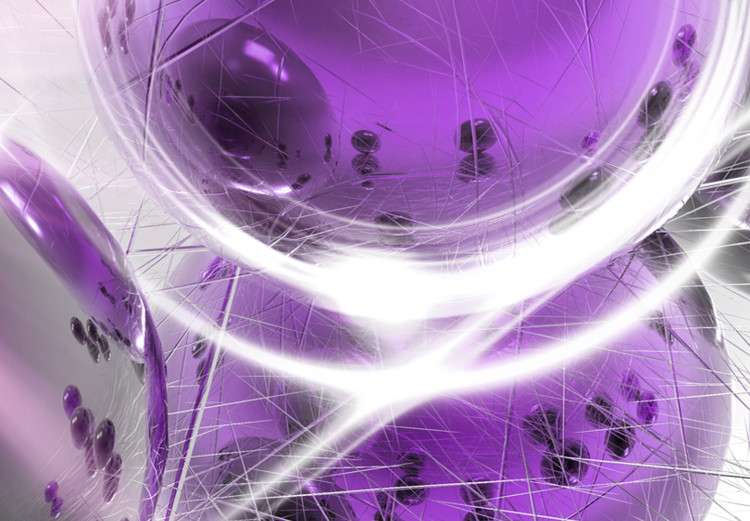 Canvas Perfect Connection (1-piece) - Abstraction with Purple Spheres 106083 additionalImage 4