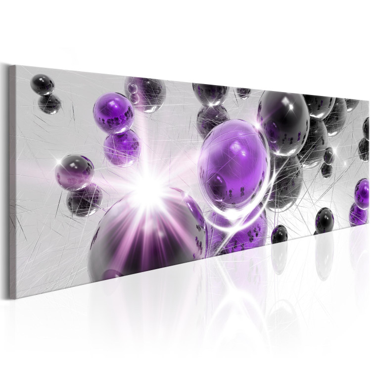 Canvas Perfect Connection (1-piece) - Abstraction with Purple Spheres 106083 additionalImage 2