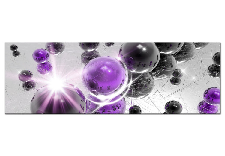 Canvas Perfect Connection (1-piece) - Abstraction with Purple Spheres 106083