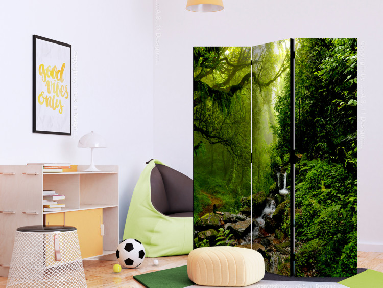 Room Divider Fairy Tale Forest - forest landscape with a waterfall flowing over stones 114483 additionalImage 4