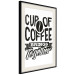 Poster Cup of Coffee Brings Together - black and white text and a coffee bean 114683 additionalThumb 3