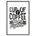 Poster Cup of Coffee Brings Together - black and white text and a coffee bean 114683 additionalThumb 15