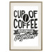 Poster Cup of Coffee Brings Together - black and white text and a coffee bean 114683 additionalThumb 19
