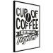 Poster Cup of Coffee Brings Together - black and white text and a coffee bean 114683 additionalThumb 10