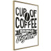 Poster Cup of Coffee Brings Together - black and white text and a coffee bean 114683 additionalThumb 12