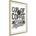 Poster Cup of Coffee Brings Together - black and white text and a coffee bean 114683 additionalThumb 2