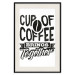 Poster Cup of Coffee Brings Together - black and white text and a coffee bean 114683 additionalThumb 18