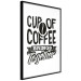 Poster Cup of Coffee Brings Together - black and white text and a coffee bean 114683 additionalThumb 11