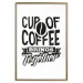 Poster Cup of Coffee Brings Together - black and white text and a coffee bean 114683 additionalThumb 14