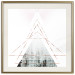 Poster Geometric abstraction (square) - composition in triangles with a touch of gold 116383 additionalThumb 19