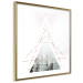 Poster Geometric abstraction (square) - composition in triangles with a touch of gold 116383 additionalThumb 8