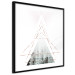 Poster Geometric abstraction (square) - composition in triangles with a touch of gold 116383 additionalThumb 11