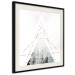 Poster Geometric abstraction (square) - composition in triangles with a touch of gold 116383 additionalThumb 3