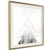 Poster Geometric abstraction (square) - composition in triangles with a touch of gold 116383 additionalThumb 2