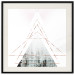 Poster Geometric abstraction (square) - composition in triangles with a touch of gold 116383 additionalThumb 18