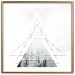 Poster Geometric abstraction (square) - composition in triangles with a touch of gold 116383 additionalThumb 14