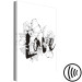 Canvas Print Blooming love - Love inscription surrounded by flowers in line art 116483 additionalThumb 6