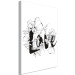 Canvas Print Blooming love - Love inscription surrounded by flowers in line art 116483 additionalThumb 2