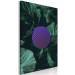 Canvas Violet circle - abstract geometry with a floral pattern 117183 additionalThumb 2