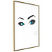 Wall Poster Two-Toned Eyes - composition with woman's blue eyes on a white background 117283 additionalThumb 6