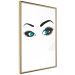 Wall Poster Two-Toned Eyes - composition with woman's blue eyes on a white background 117283 additionalThumb 14