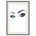 Wall Poster Two-Toned Eyes - composition with woman's blue eyes on a white background 117283 additionalThumb 18