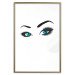 Wall Poster Two-Toned Eyes - composition with woman's blue eyes on a white background 117283 additionalThumb 14