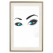 Wall Poster Two-Toned Eyes - composition with woman's blue eyes on a white background 117283 additionalThumb 19