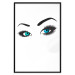 Wall Poster Two-Toned Eyes - composition with woman's blue eyes on a white background 117283 additionalThumb 24