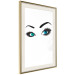Wall Poster Two-Toned Eyes - composition with woman's blue eyes on a white background 117283 additionalThumb 2