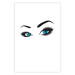 Wall Poster Two-Toned Eyes - composition with woman's blue eyes on a white background 117283 additionalThumb 19