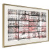 Wall Poster Scent of Wine - black patterns with retro motifs on bricks 122283 additionalThumb 2