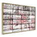 Wall Poster Scent of Wine - black patterns with retro motifs on bricks 122283 additionalThumb 12