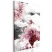 Canvas Art Print Dahlia clouds - interpenetrating photos of clouds and pink flowers 122783 additionalThumb 2