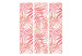 Room Divider Screen Palm Red - light texture of red palm leaves on a white background 122983 additionalThumb 3