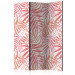Room Divider Screen Palm Red - light texture of red palm leaves on a white background 122983