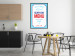 Wall Poster Menu - blue advertising pattern with English captions and fish 123583 additionalThumb 3