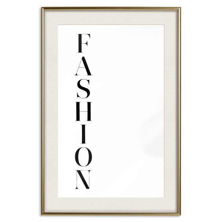 Poster Fashion - black vertical English inscription on a white contrasting background 126683 additionalImage 20
