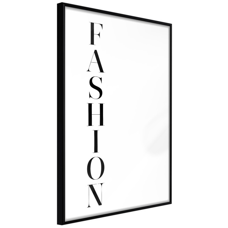 Poster Fashion - black vertical English inscription on a white contrasting background 126683 additionalImage 13