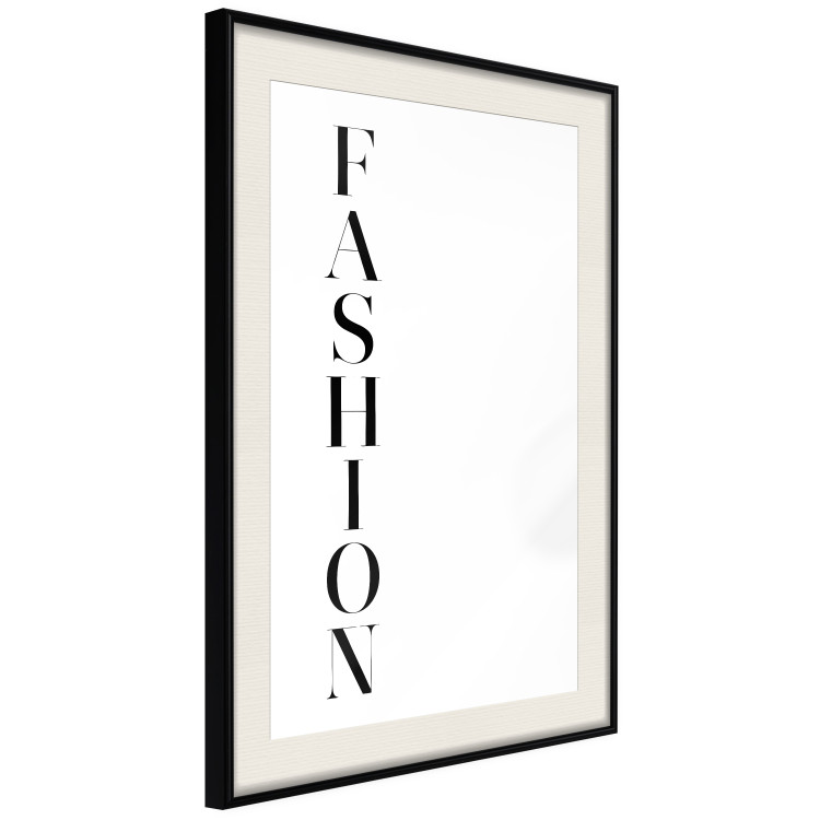 Poster Fashion - black vertical English inscription on a white contrasting background 126683 additionalImage 2