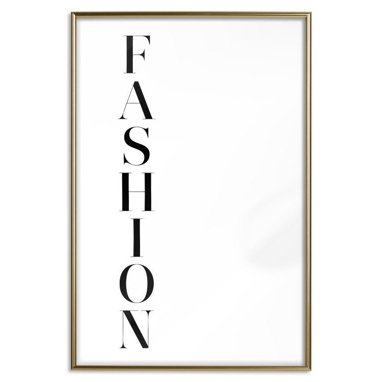 Poster Fashion - black vertical English inscription on a white contrasting background 126683 additionalImage 17