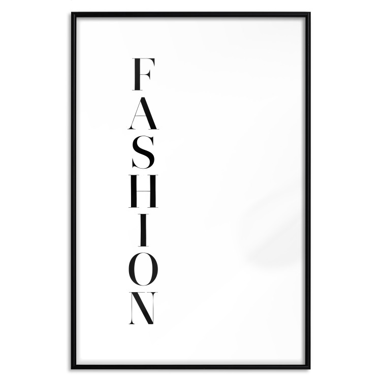 Poster Fashion - black vertical English inscription on a white contrasting background 126683 additionalImage 17