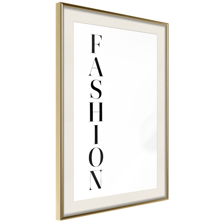 Poster Fashion - black vertical English inscription on a white contrasting background 126683 additionalImage 3