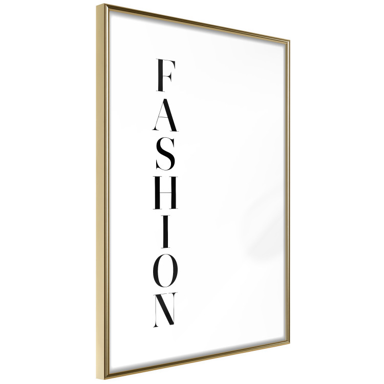 Poster Fashion - black vertical English inscription on a white contrasting background 126683 additionalImage 9