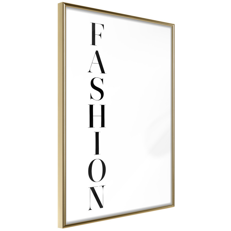 Poster Fashion - black vertical English inscription on a white contrasting background 126683 additionalImage 12