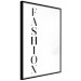 Poster Fashion - black vertical English inscription on a white contrasting background 126683 additionalThumb 11